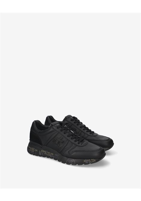 Premiata Lander 8659 Sneaker in Leather and Suede Black Men's PREMIATA |  | LANDER VAR8659
